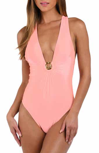 Sunshine 79 Solids Plunge One-Piece Swimsuit