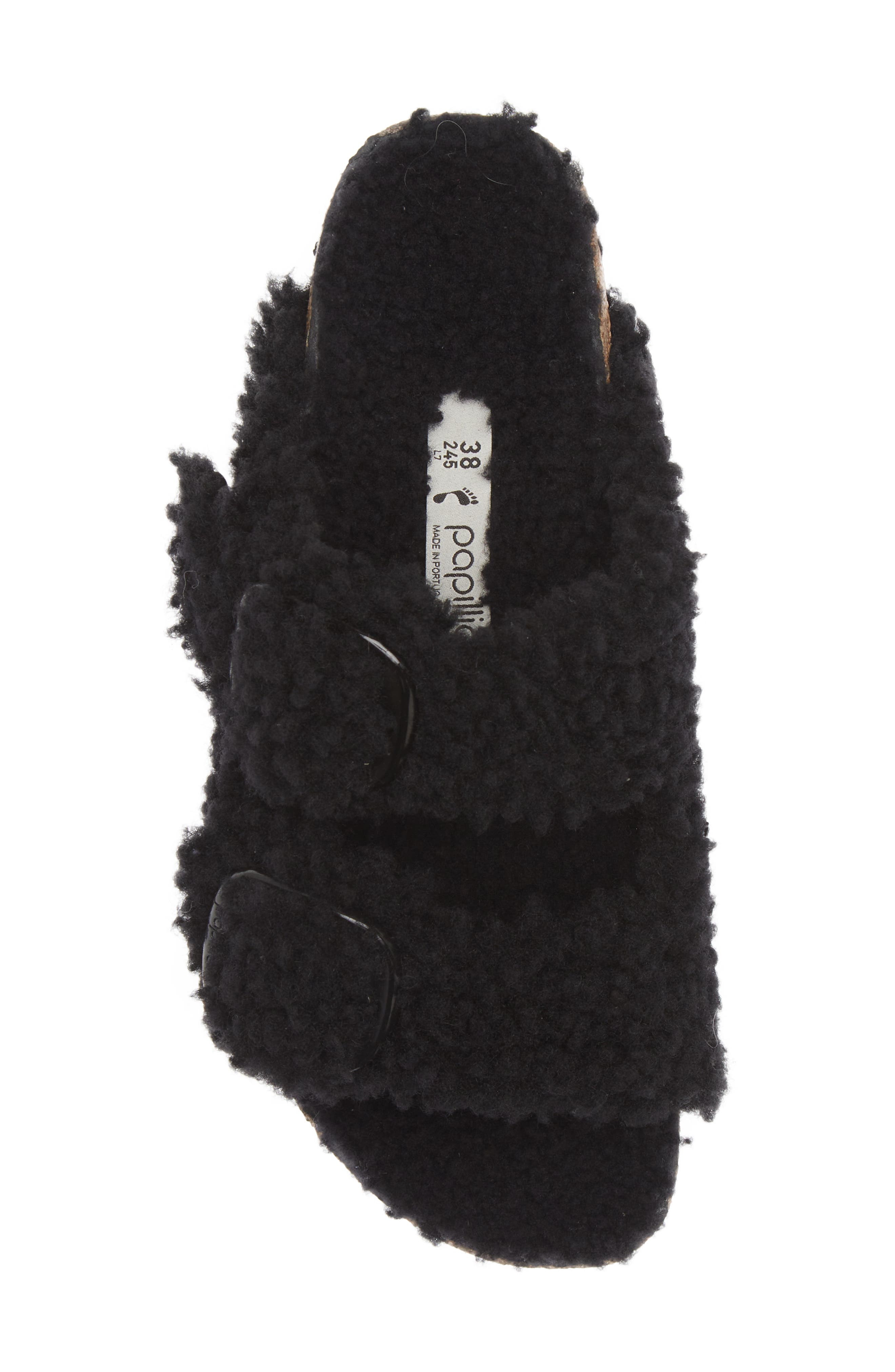 Birkenstock Papillio by Birkenstock Arizona Big Buckle Genuine Shearling Slide Sandal, Alternate, color, 