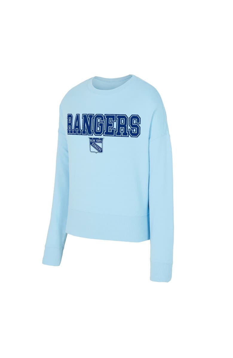 CONCEPTS SPORT Women's Concepts Sport Light Blue New York Rangers Tonal Pullover Sweatshirt, Alternate, color, Light Blue