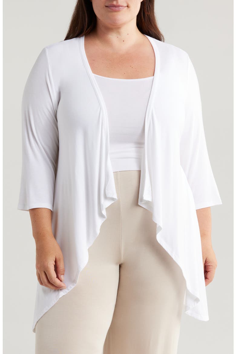 Open Front Cardigan, Main, color, WHITE