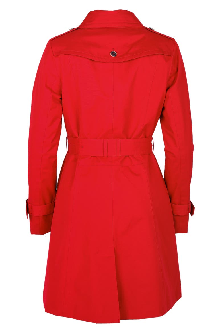 Bridgeport Water Repellent Trench Raincoat, Alternate, color, RED