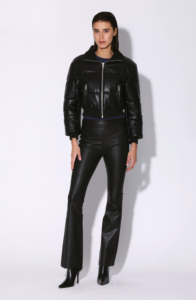 Walter Baker Laylah Leather Crop Puffer Jacket, Alternate, color, 