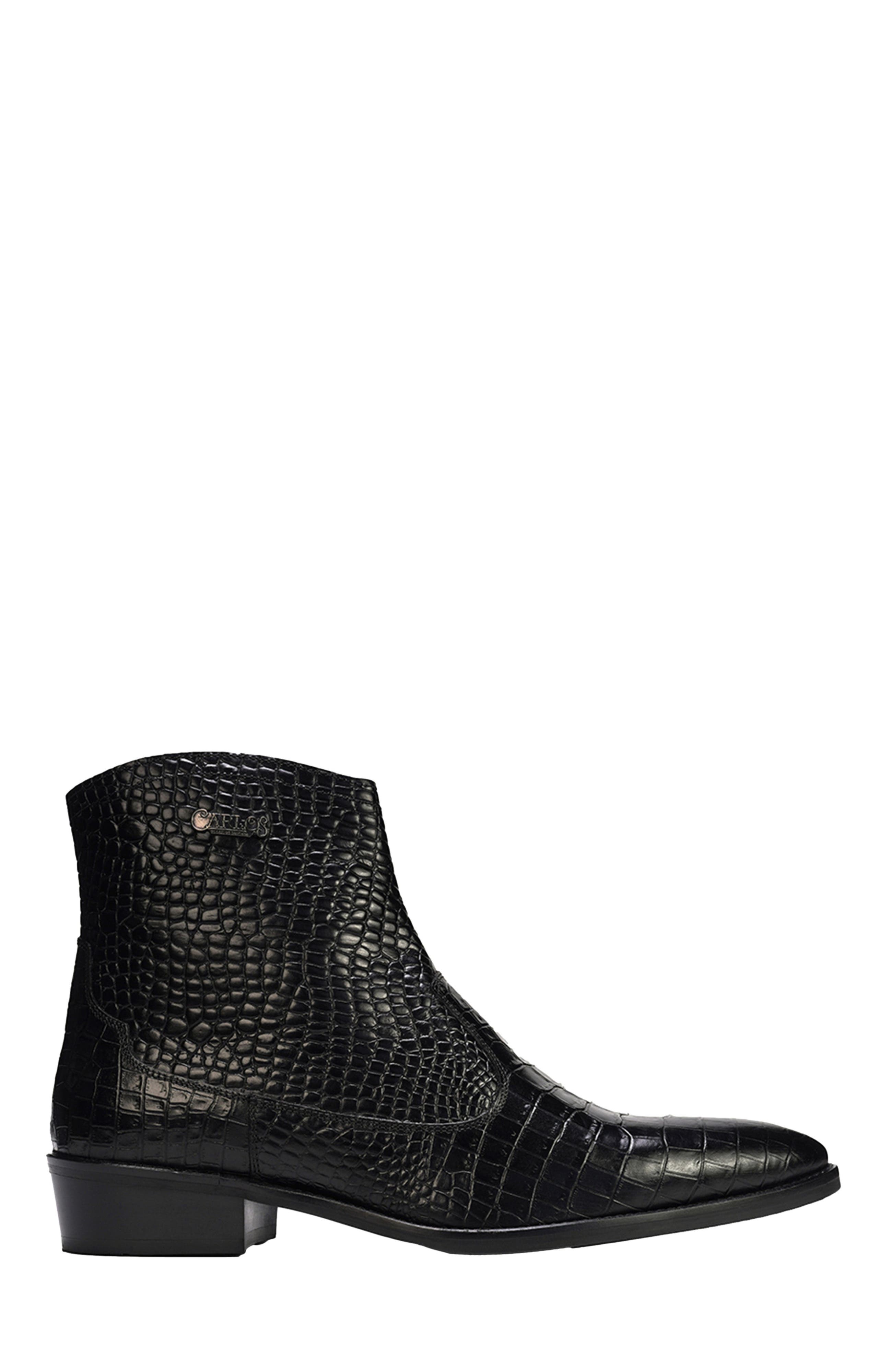 CARLOS SANTANA Zappa Cowboy Boot, Main, color, Black Croco