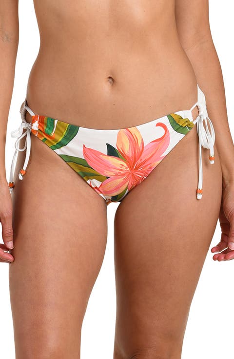 Jungle Blossoms Adjustable Loop Bikini Bottoms