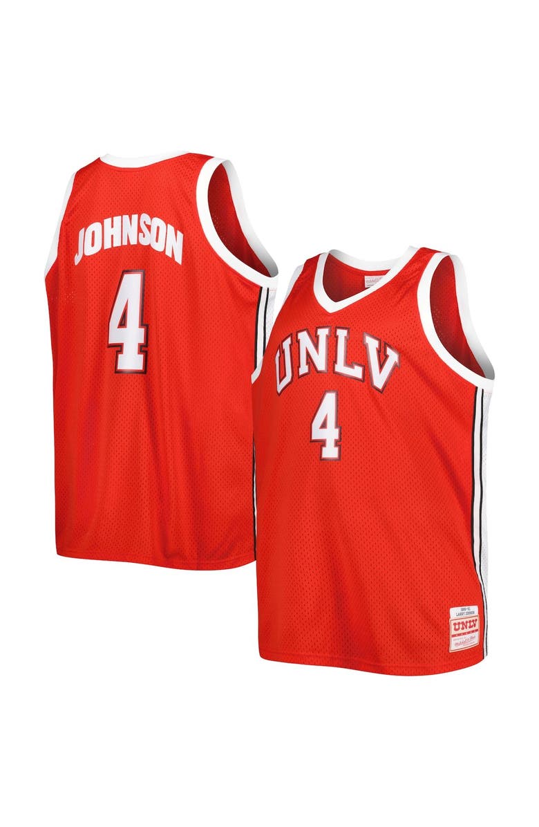 Mitchell & Ness Larry Johnson Scarlet UNLV Rebels 1989/90 Big & Tall Swingman Jersey, Main, color, Scarlet