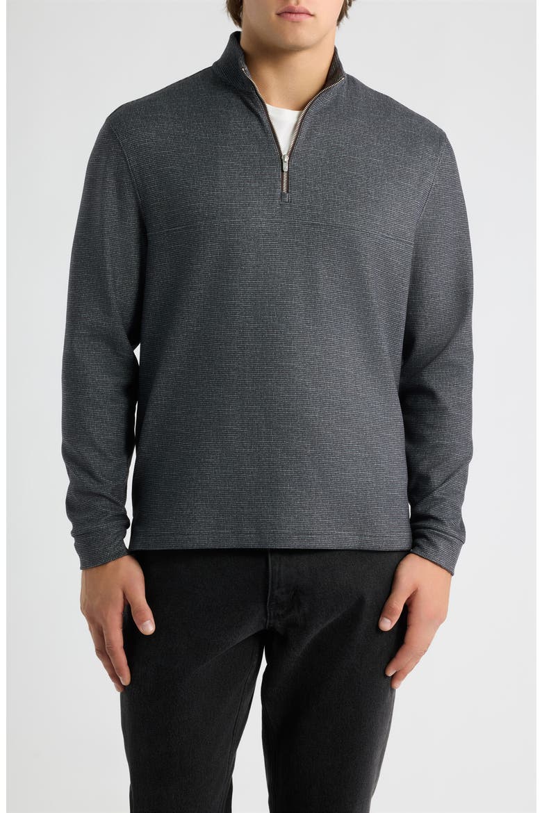 United Journey メンディー johnnie-O Mikey Printed Check Quarter Zip Pullover (Men) | Nordstrom