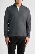 johnnie-O Mikey Printed Check Quarter Zip Pullover