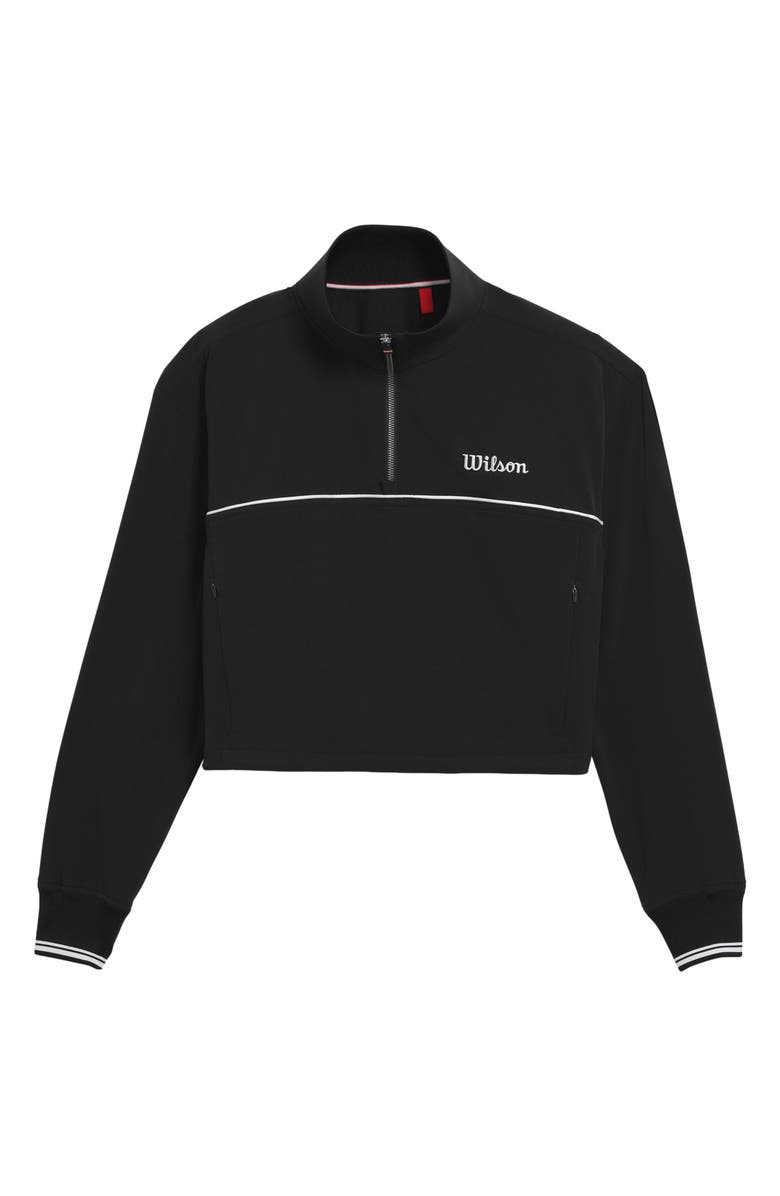 WILSON Davenport Woven Popover Quarter Zip Jacket, Alternate, color, Black
