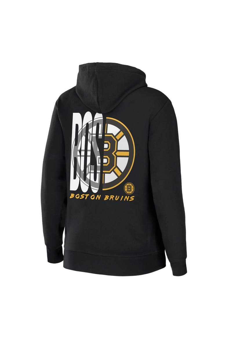 Women's WEAR by Erin Andrews Black Boston Bruins Sponge Fleece Full-Zip Hoodie, Alternate, color, Black