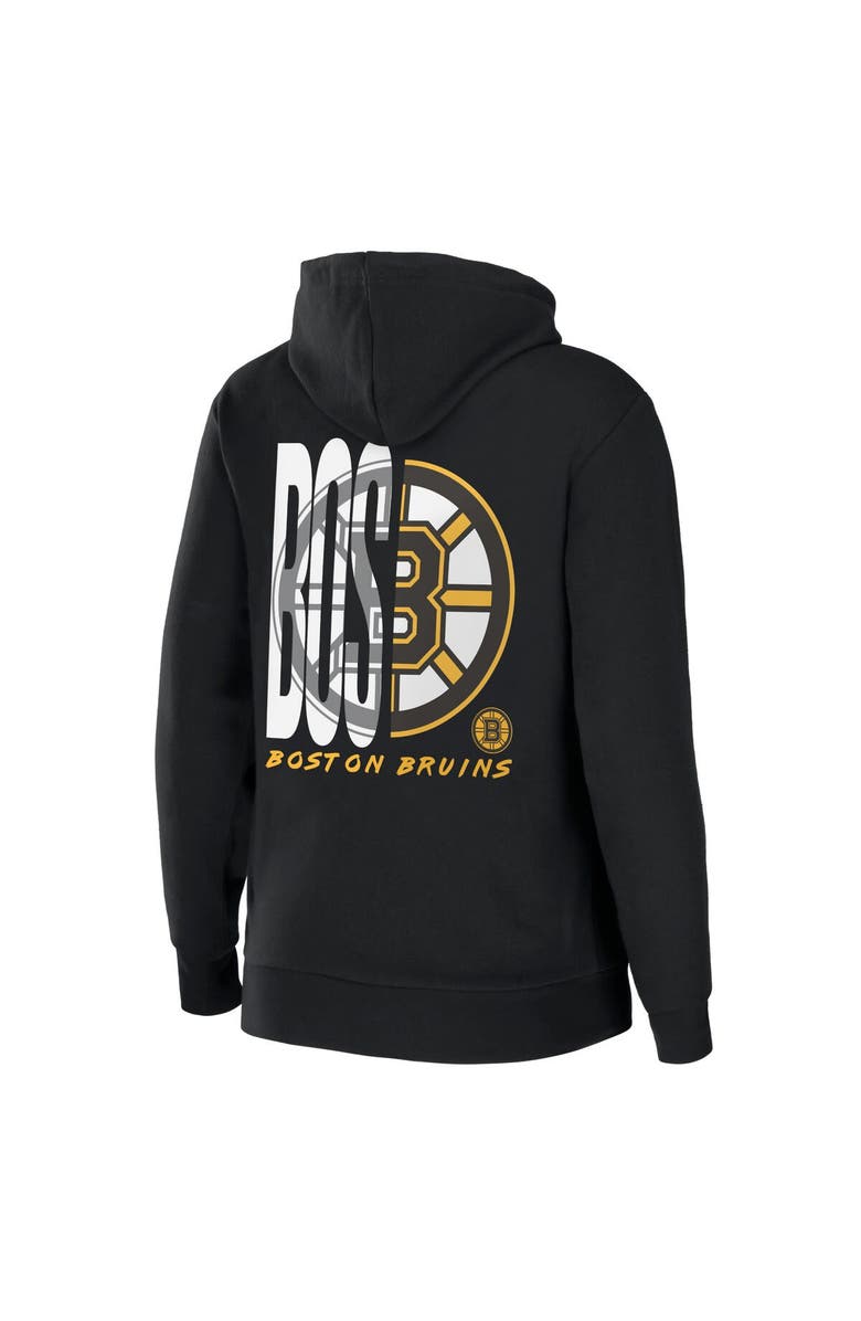WEAR by Erin Andrews Women's WEAR by Erin Andrews Black Boston Bruins Sponge Fleece Full-Zip Hoodie, Alternate, color,