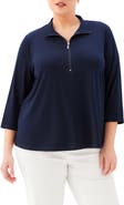 Karen Kane Half Zip Travel Jersey Top