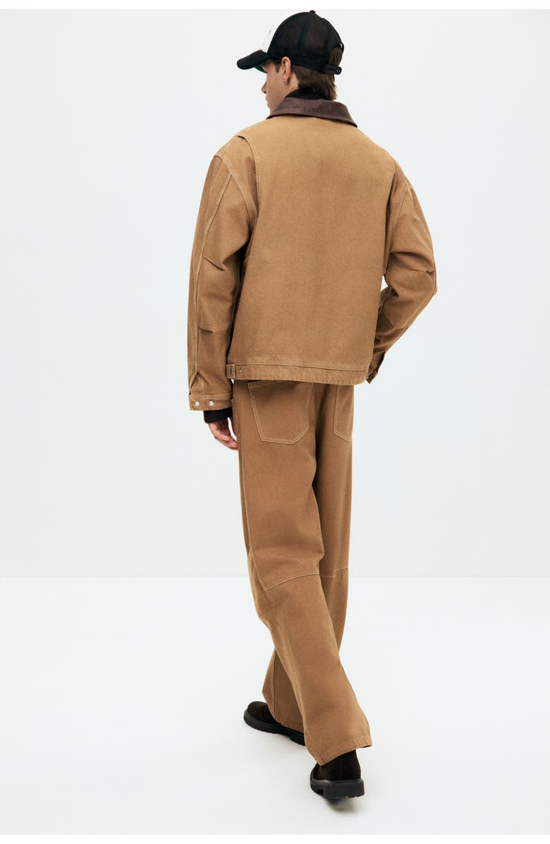 H&M Baggy Jeans, Alternate, color, Dark Beige