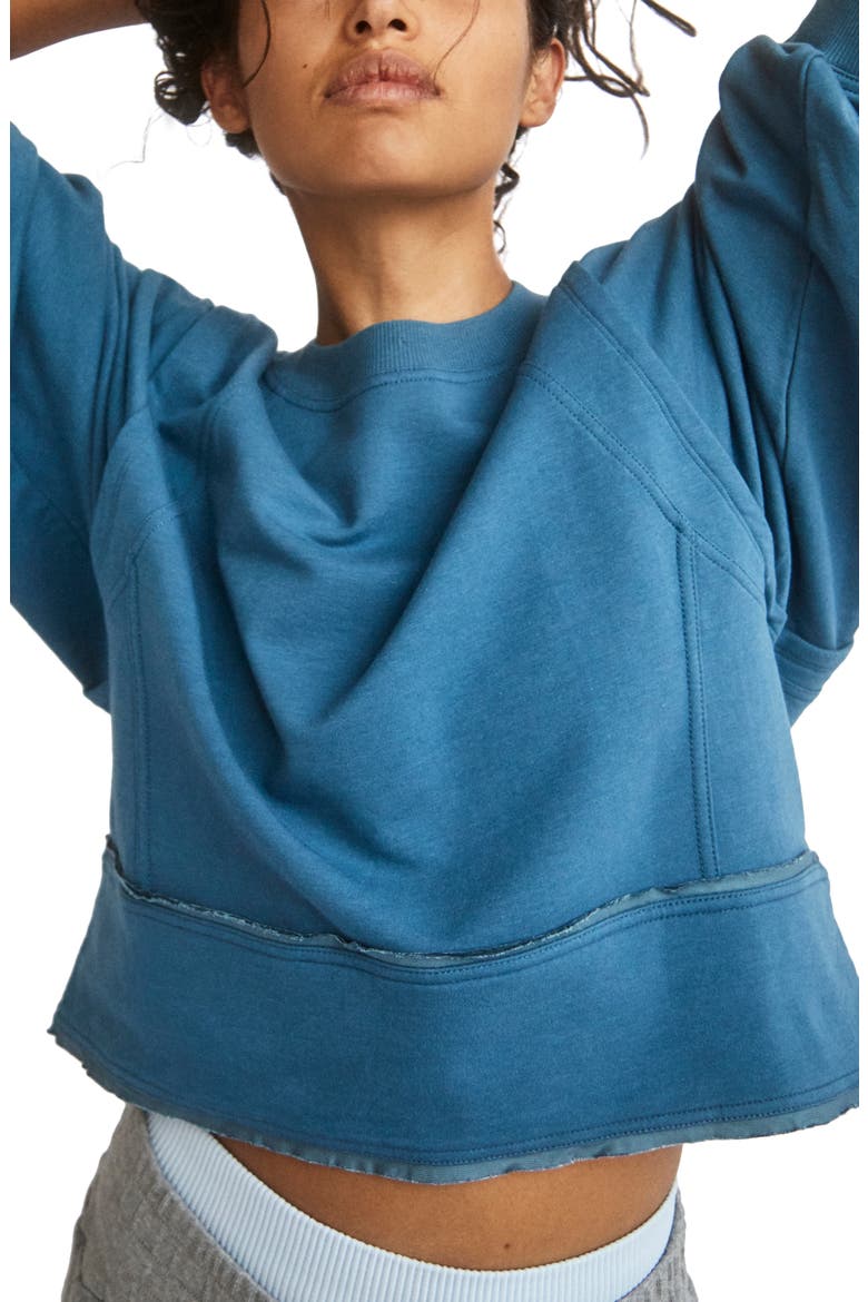 Free People FP Movement Where The Wind Blows Sweatshirt, Main, color, BLUE