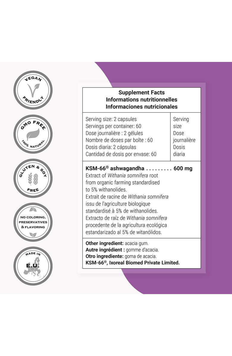 SuperSmart Super Ashwagandha 600mg, Alternate, color, NO COLOR