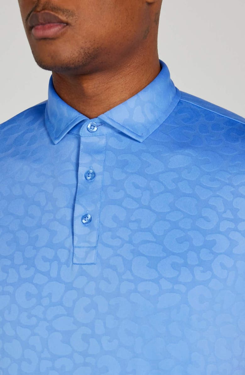 Redvanly Sanborn Splash Pattern Performance Polo, Alternate, color, Bleu