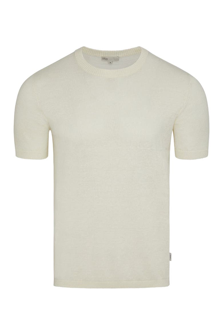 Linen Knit T-Shirt, Alternate, color, Egret