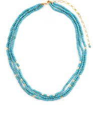 Panacea Turquoise Stone Beaded Layered Necklace