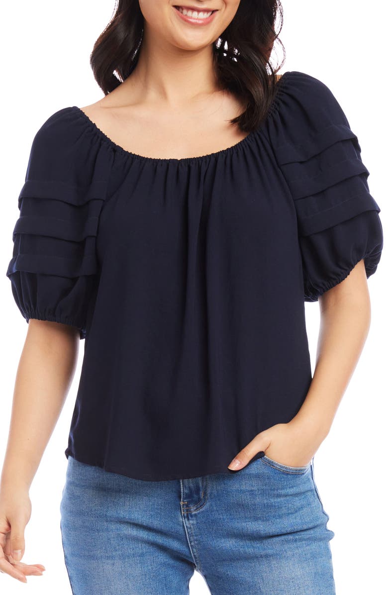 Karen Kane Pleat Sleeve Top, Main, color,