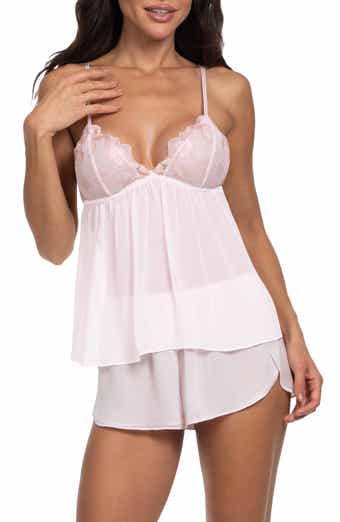 Emmy Lace Trim Chiffon Short Pajamas
