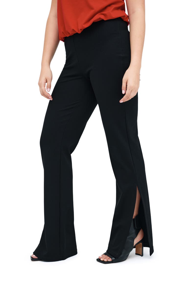 Pearson Slit Flare Leg Pants, Alternate, color, BLACK