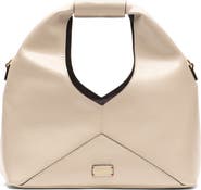 Frances Valentine Crescent Crinkled Leather Tote