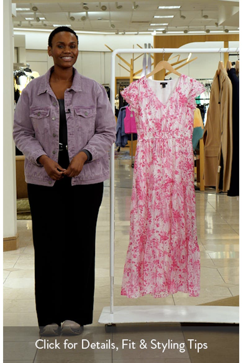 Double Ruffle Sleeve Midi Dress video