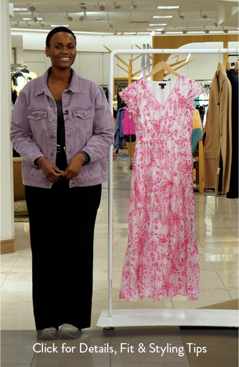 Double Ruffle Sleeve Midi Dress, sales video thumbnail