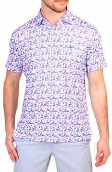 TailorByrd Birds Print Performance Polo