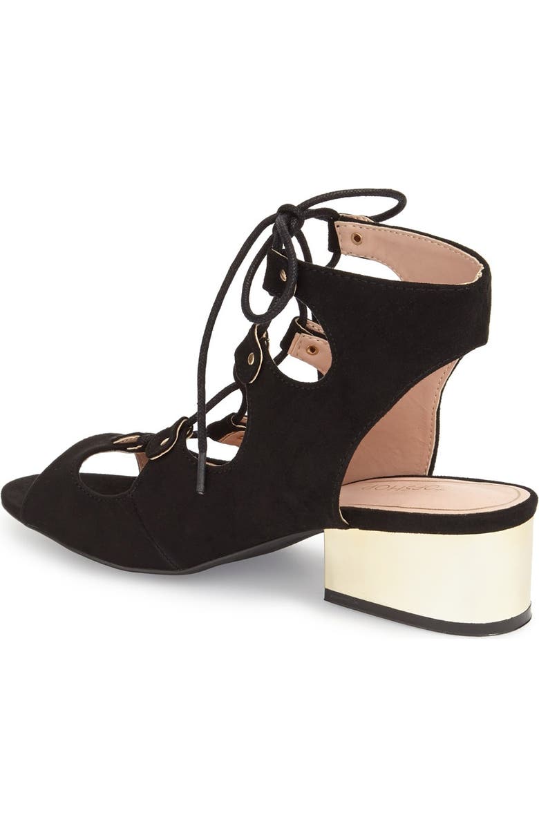 Topshop 'Daily' Ghillie Sandal, Alternate, color,