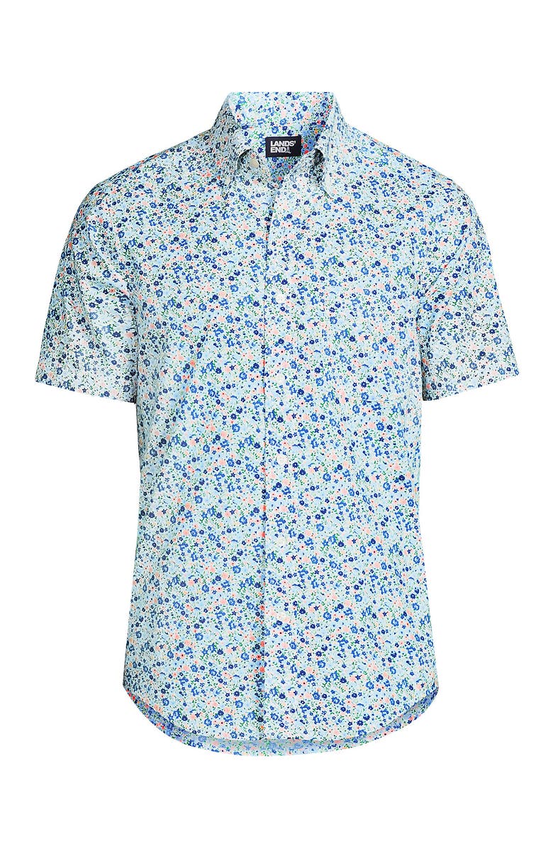 Lands' End Short Sleeve Essential Lightweight Poplin, Alternate, color, 