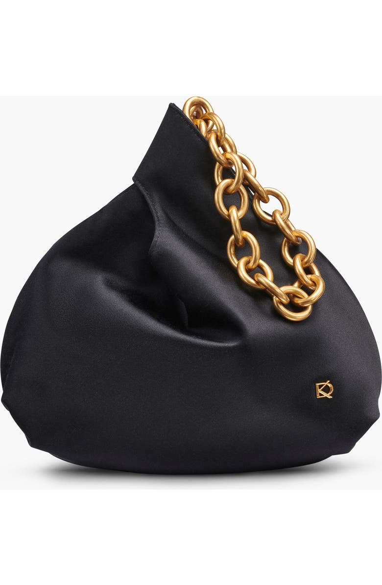 Donna Karan New York Lawrence Satin Wristlet, Main, color, Blk/Gold