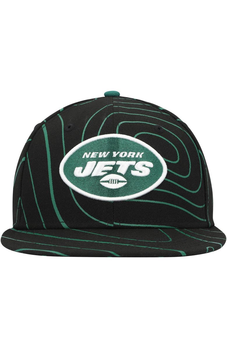 New Era Men's New Era Black New York Jets Geo 59FIFTY Fitted Hat, Alternate, color, Black