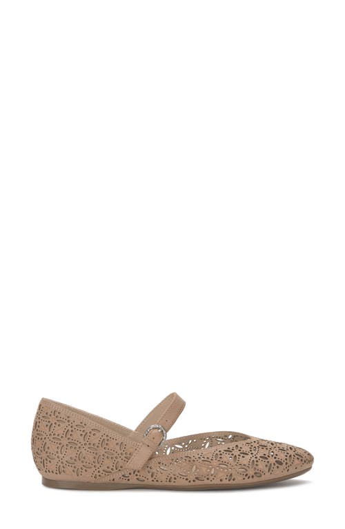 Lucky Brand Women's Cyrena Eyelet Mary Jane Ballet Flats In Brown