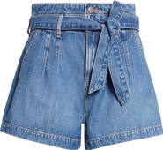 Veronica Beard Jaylen Tie Waist Denim Shorts