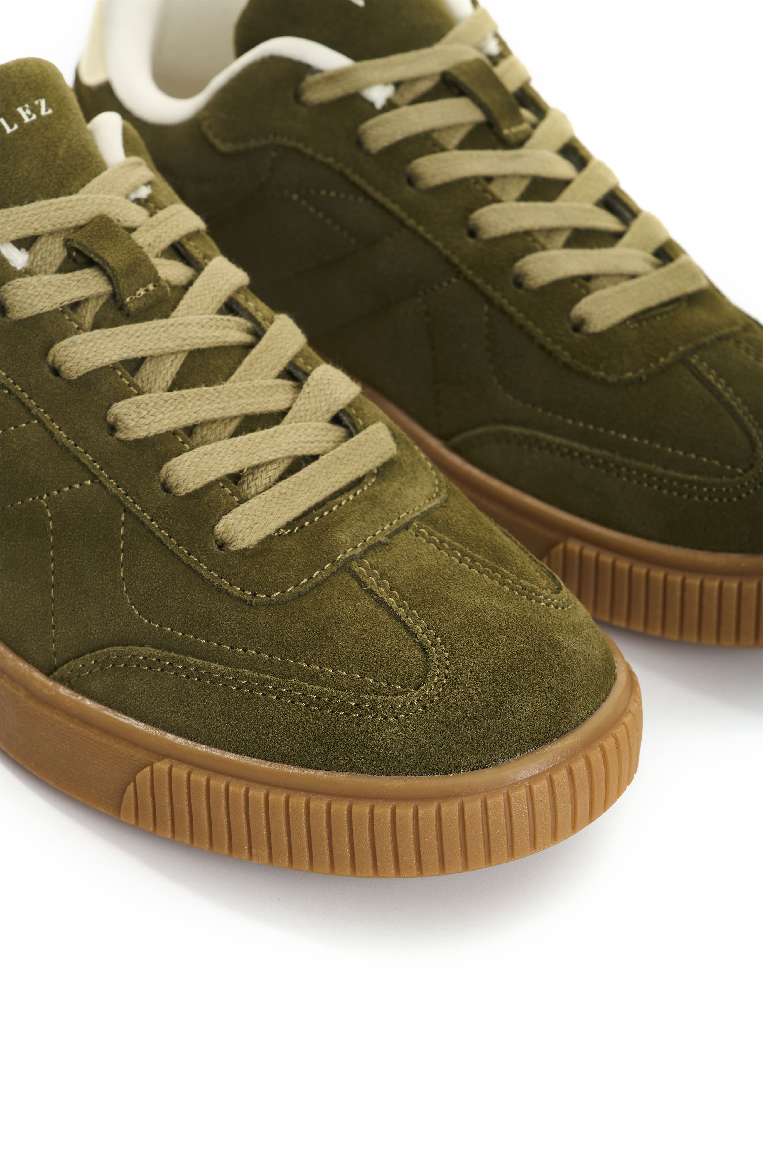 Velez Ground 2 Suede Leather Sneakers, Alternate, color, Green