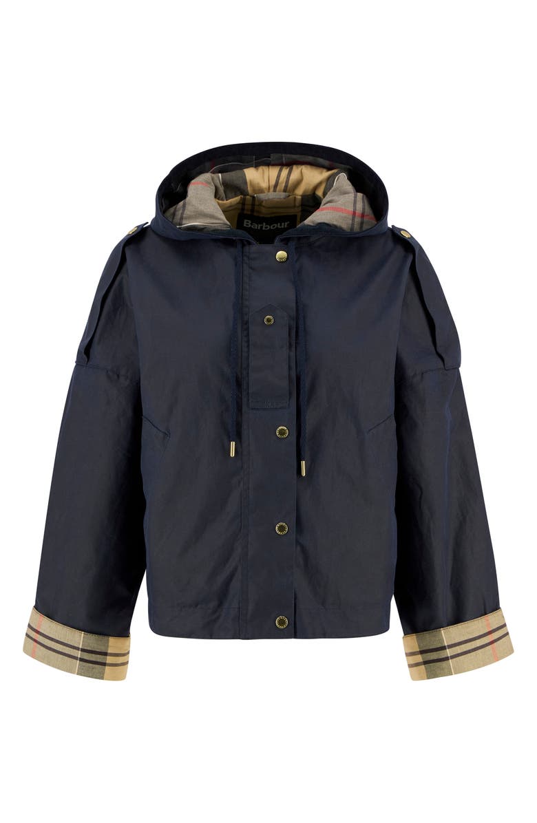 Barbour Ryedale Waxed Cotton Jacket, Alternate, color, Royal Navy/ Dress Tartan