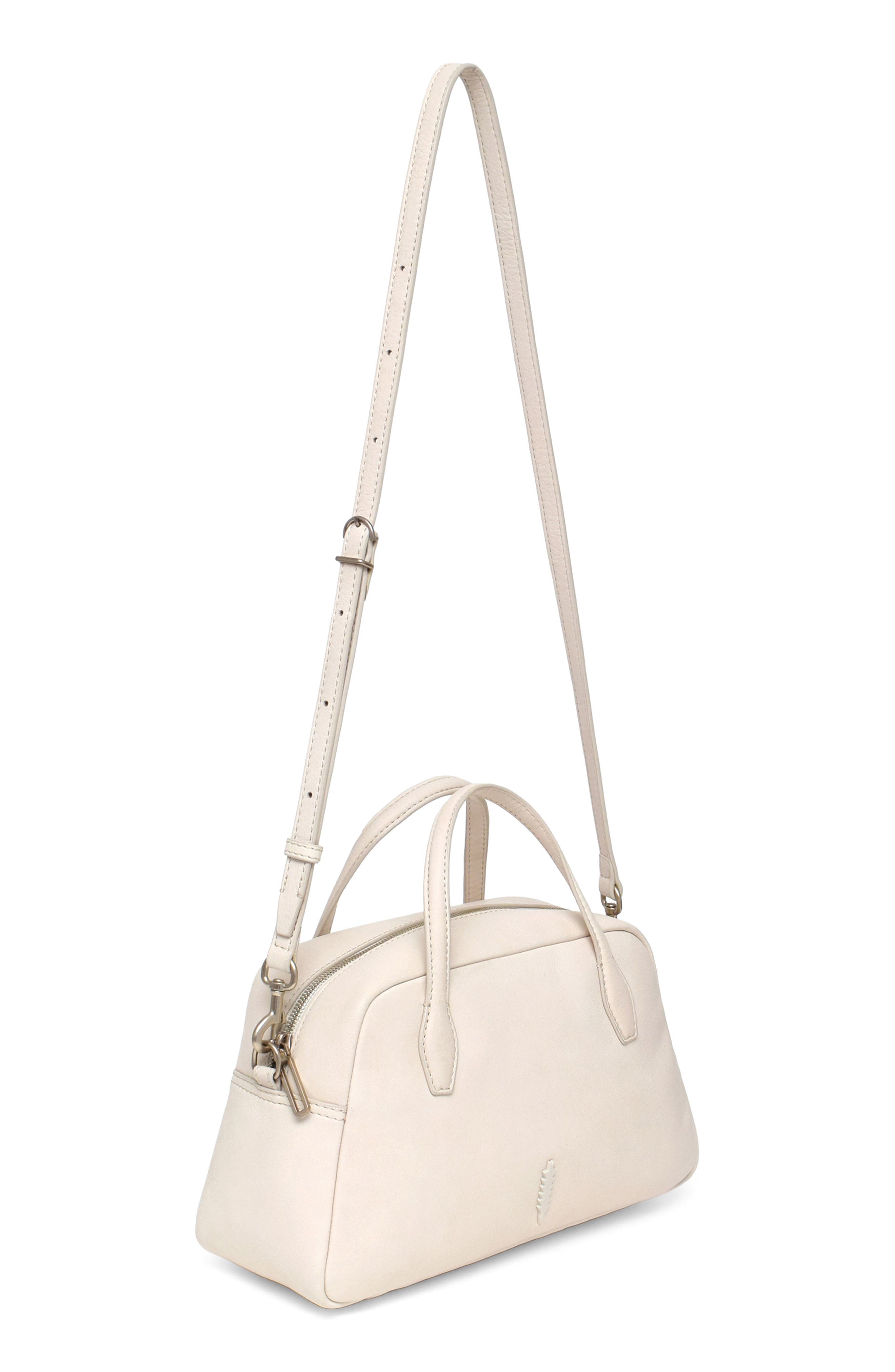 Amelia Leather Satchel Crossbody, Alternate, color, IVORY