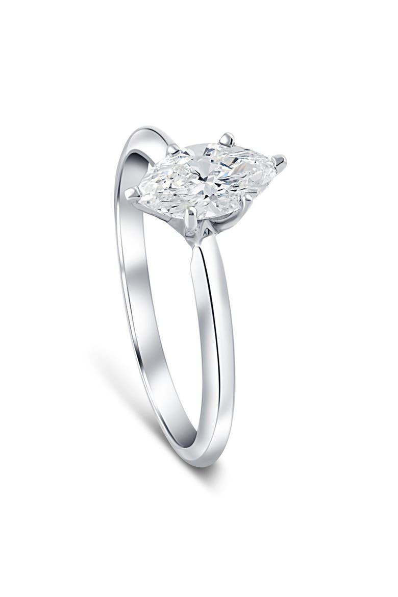 Platinum .72Ct Marquise Natural Certified Diamond Solitaire Engagement Ring, Alternate, color, Platinum