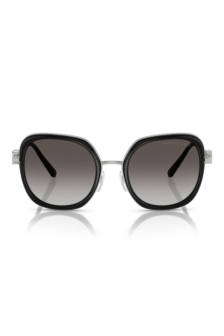 54mm Gradient Square Sunglasses, Main, color, BLACK / GRADIENT GREY
