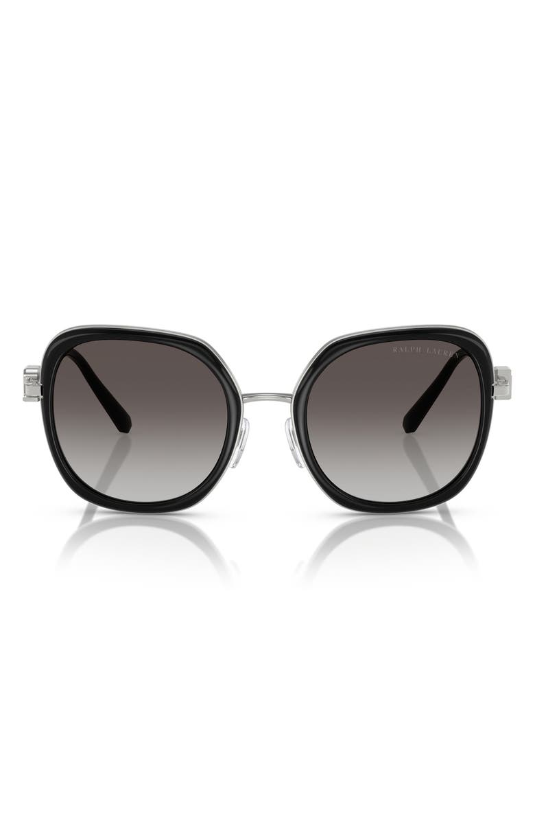 Ralph Lauren 54mm Gradient Square Sunglasses, Main, color, Black / Gradient Grey