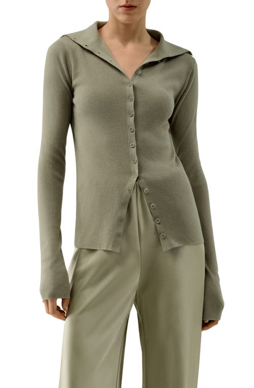Lilysilk Slim Fit Silk Cashmere Sweater In Green