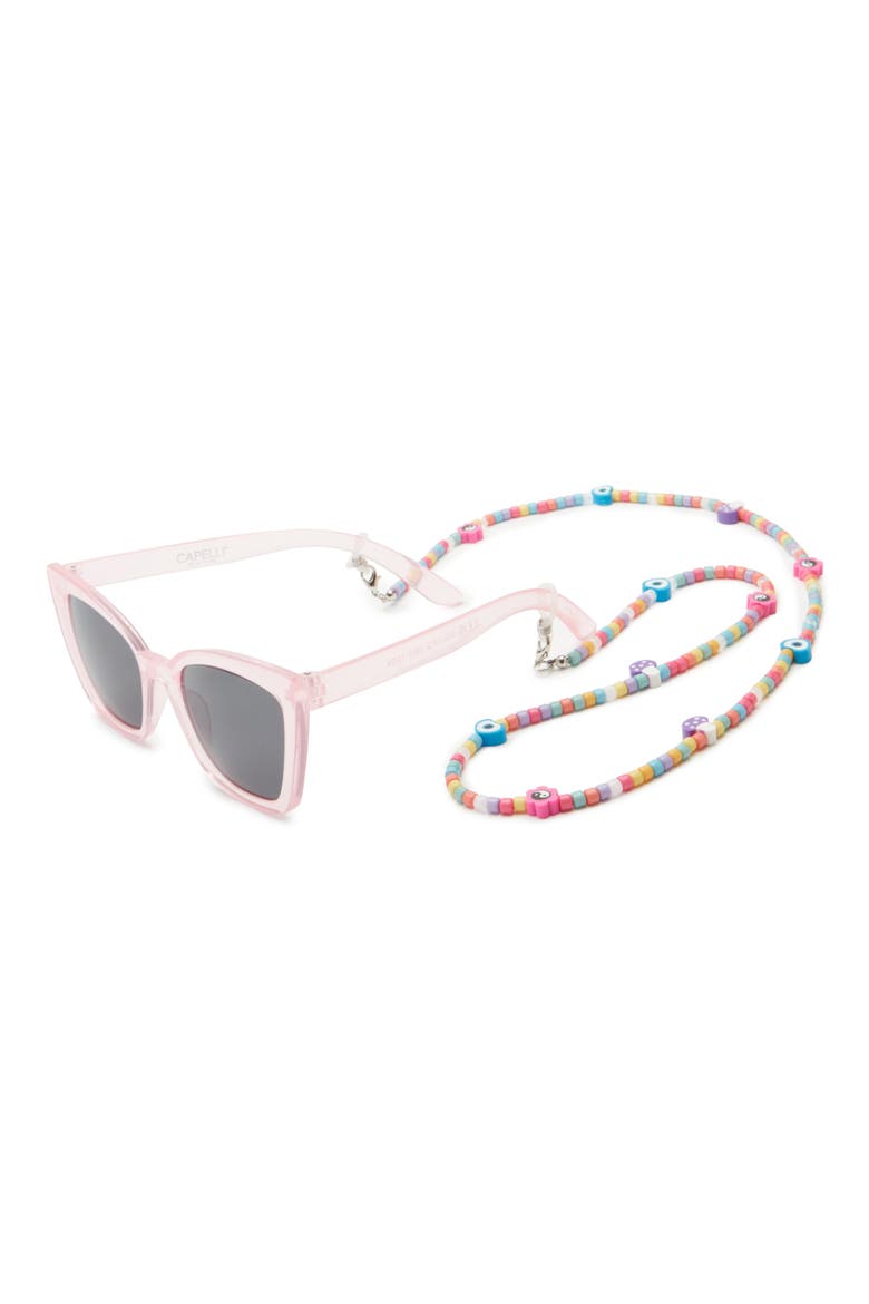 Kids' Cat Eye Sunglasses & Chain Set, Main, color, MULTI COMBO
