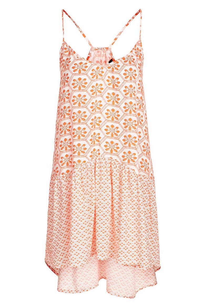 Tile Print Sundress, Alternate, color, CORAL MULTI