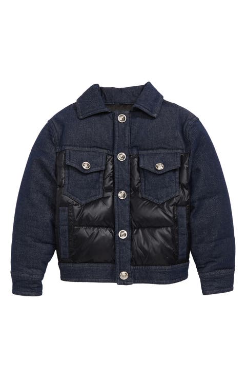 Kids' Down Puffer Denim Trucker Jacket (Little Kid & Big Kid)