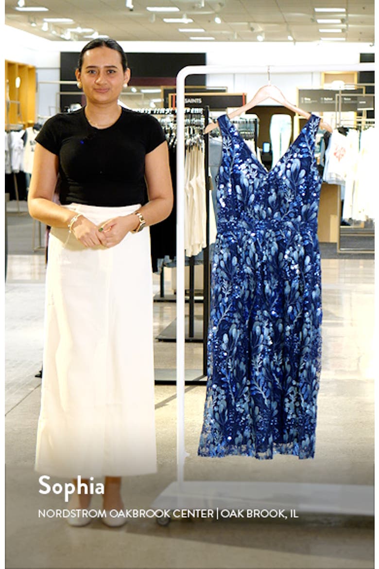 Woodland Sequin Embroidered Sleeveless Midi Dress video