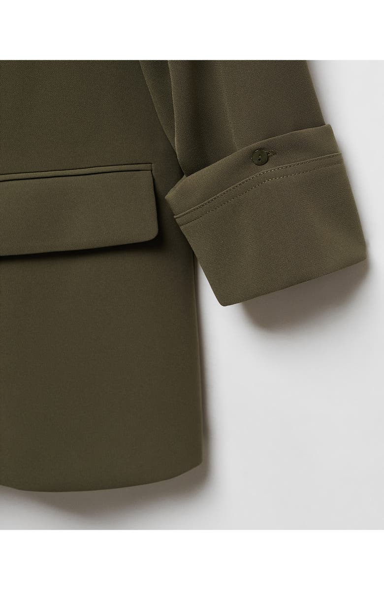 MANGO Gathered Sleeve Blazer, Alternate, color,