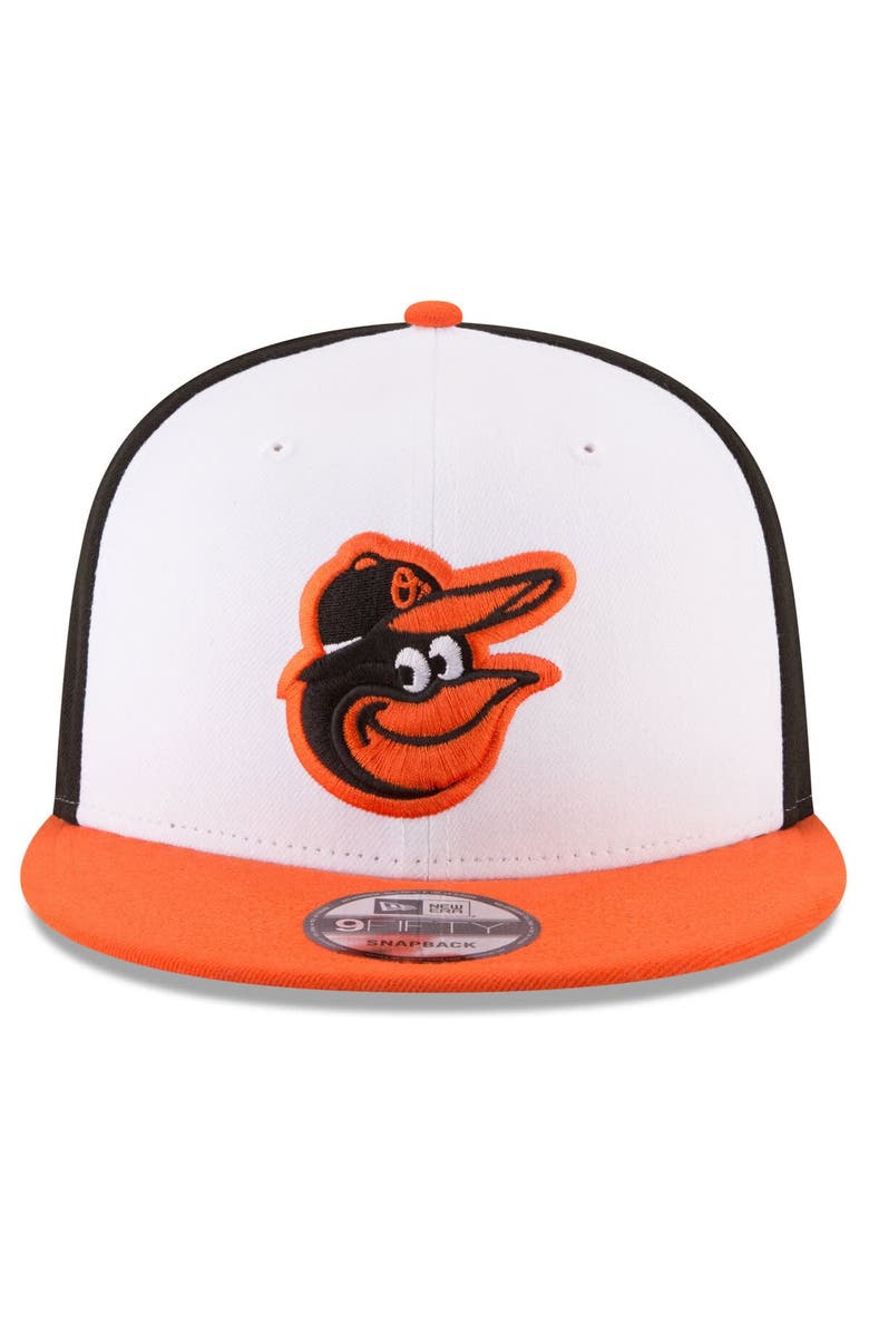 New Era Men's New Era White/Orange Baltimore Orioles 2024 MLB Postseason Side Patch 9FIFTY Snapback Hat, Alternate, color,