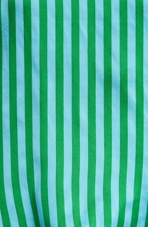 Lunya Racerback Washable Silk Short Pajamas In Halcyon Stripe