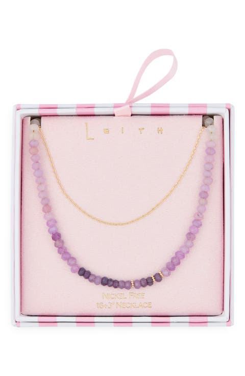Ombré Beaded Layered Necklace
