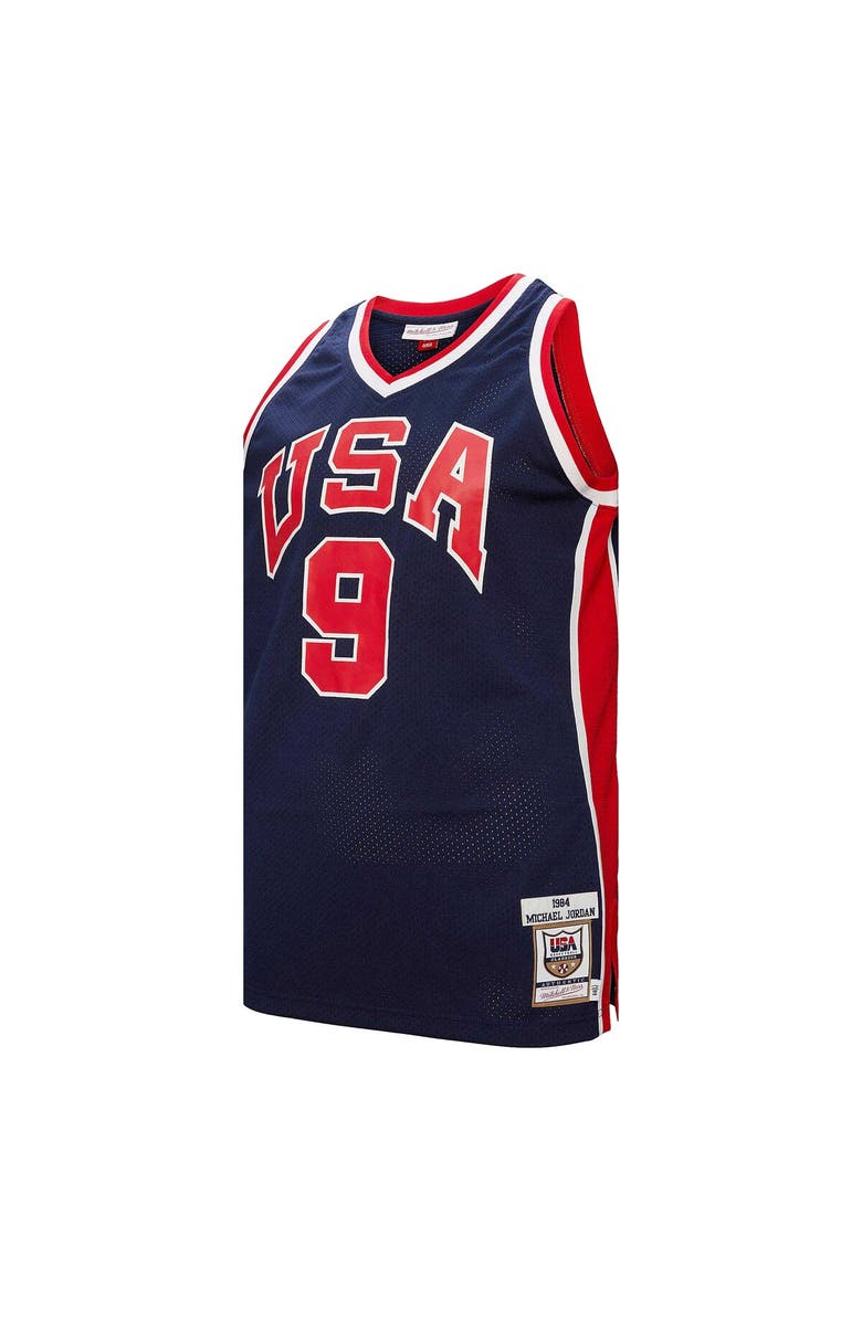 Mitchell & Ness Men's Mitchell & Ness Michael Jordan Navy USA Basketball 1984 Authentic Jersey, Alternate, color, Navy